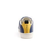 Men's Icon Manhood Dark Blue Silver Yellow Leather Sneakers 02093-583 - ROYAL ELASTICS