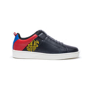 Men's Icon Manhood Black Red Yellow  Leather Sneakers 02094-915 - ROYAL ELASTICS