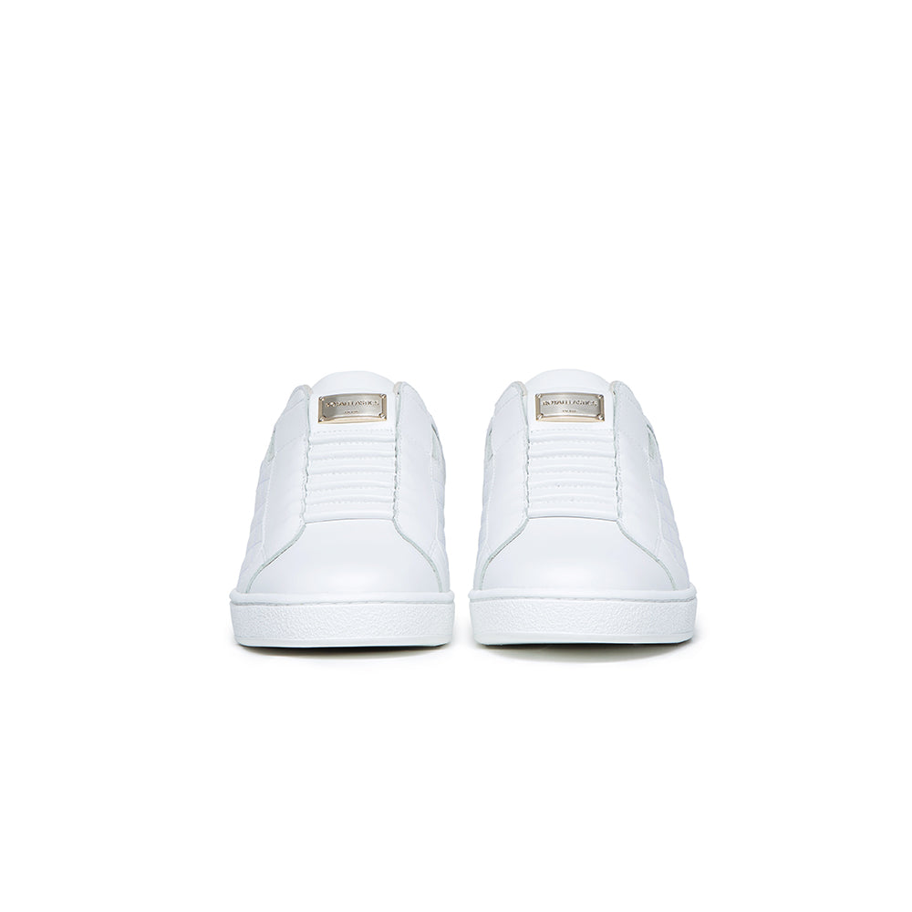 Men's Icon Lux White Orange Leather Sneakers 02511-002
