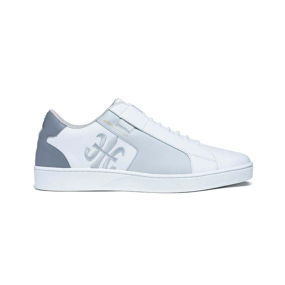 Men's Adelaide White Gray Leather Sneakers 02601-088 - ROYAL ELASTICS