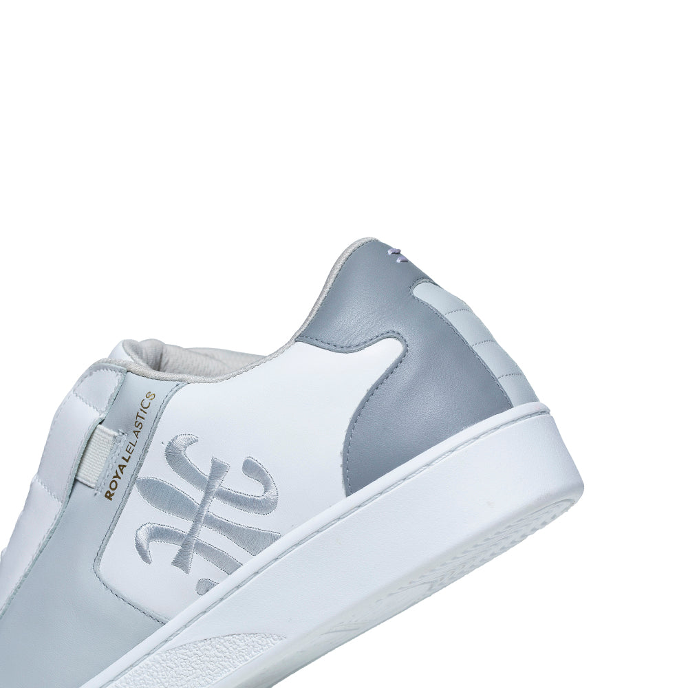 Men's Adelaide White Gray Leather Sneakers 02601-088 - ROYAL ELASTICS