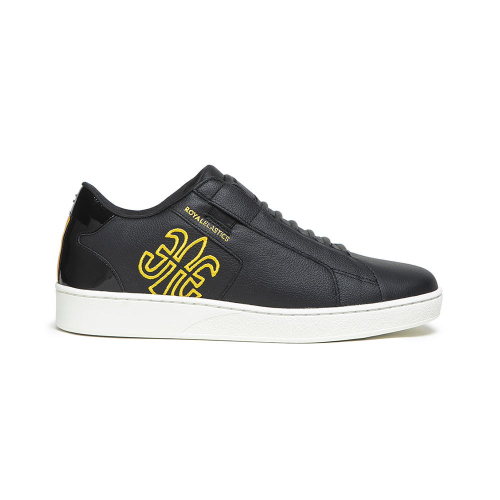 Men's Adelaide Black Yellow Leather Sneakers 02603-993
