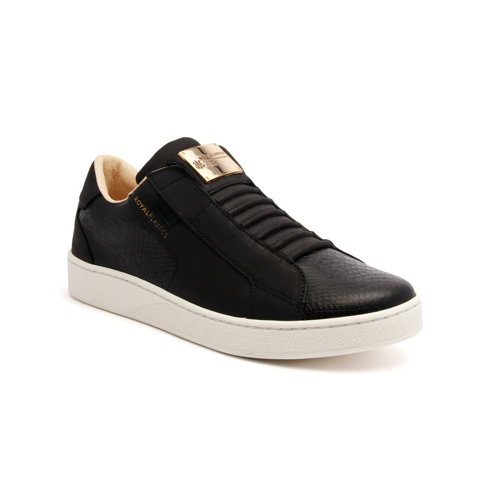 Men's Adelaide Black Leather Sneakers 02683-990 - ROYAL ELASTICS