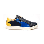 Men's Adelaide Navy Blue Yellow Leather Sneakers 02684-553 - ROYAL ELASTICS