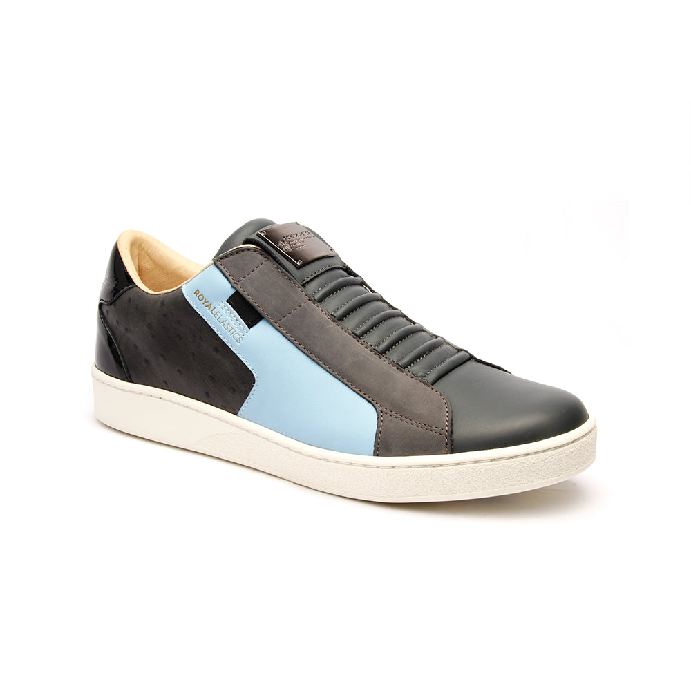 Men's Adelaide Castlerock Gray Blue Leather Sneakers 02684-885 - ROYAL ELASTICS