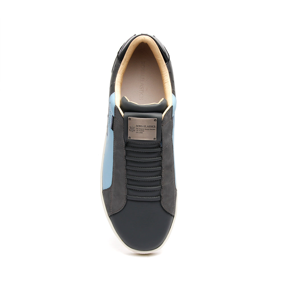 Men's Adelaide Castlerock Gray Blue Leather Sneakers 02684-885 - ROYAL ELASTICS