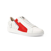 Men's Adelaide White Red Leather Sneakers 02693-015 - ROYAL ELASTICS
