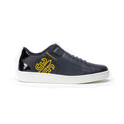 Men's Adelaide Black Yellow Leather Sneakers 02694-993 - ROYAL ELASTICS