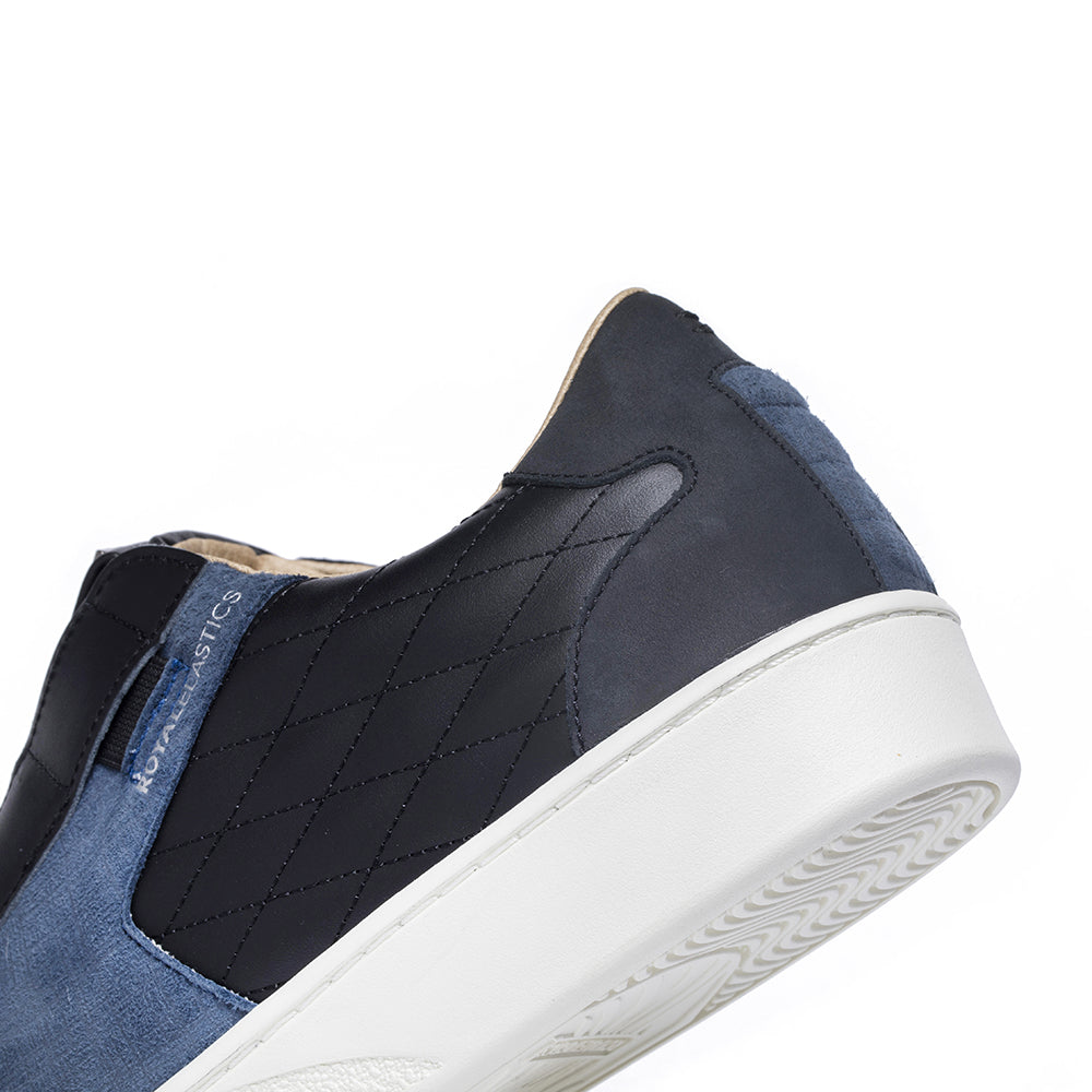 Men's Adelaide Black Blue Leather Sneakers 02694-995 - ROYAL ELASTICS