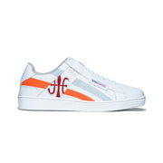 Women's Icon Cross White Orange Red Leather Sneakers 92901-028 - ROYAL ELASTICS