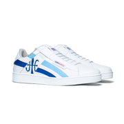 Men's Icon Cross White Blue Leather Sneakers 02901-055 - ROYAL ELASTICS