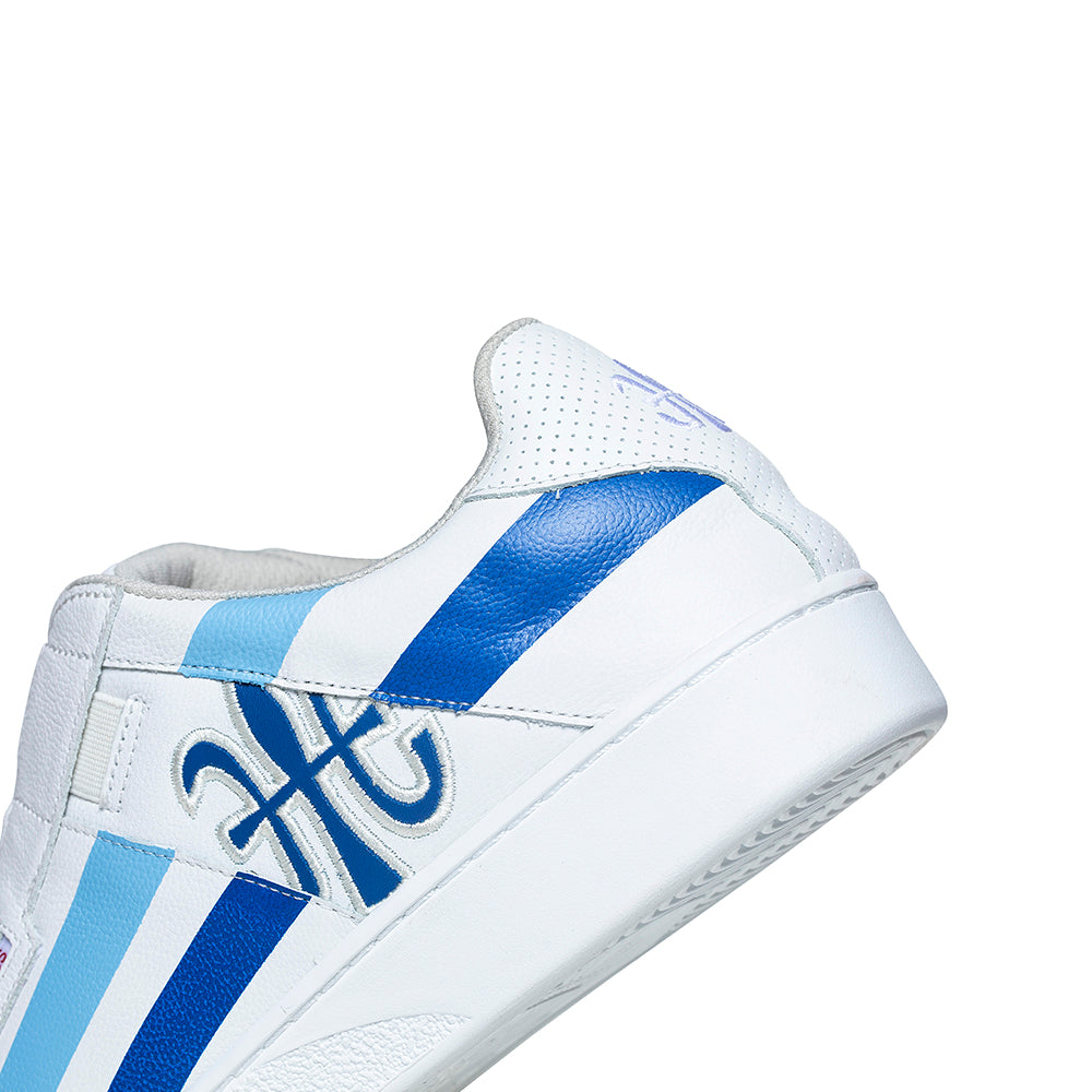 Men's Icon Cross White Blue Leather Sneakers 02901-055 - ROYAL ELASTICS