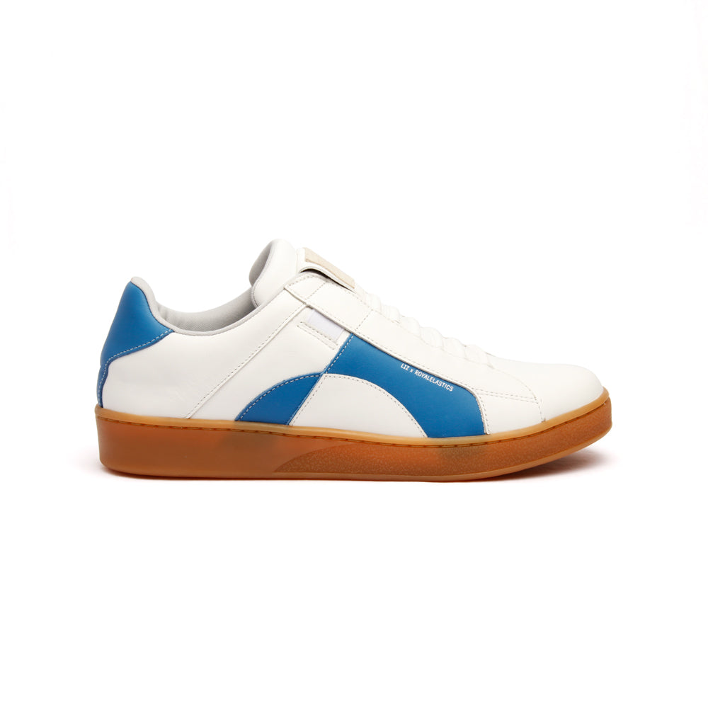 Men's Icon Dots White Blue Leather Sneakers 02983-005 - ROYAL ELASTICS