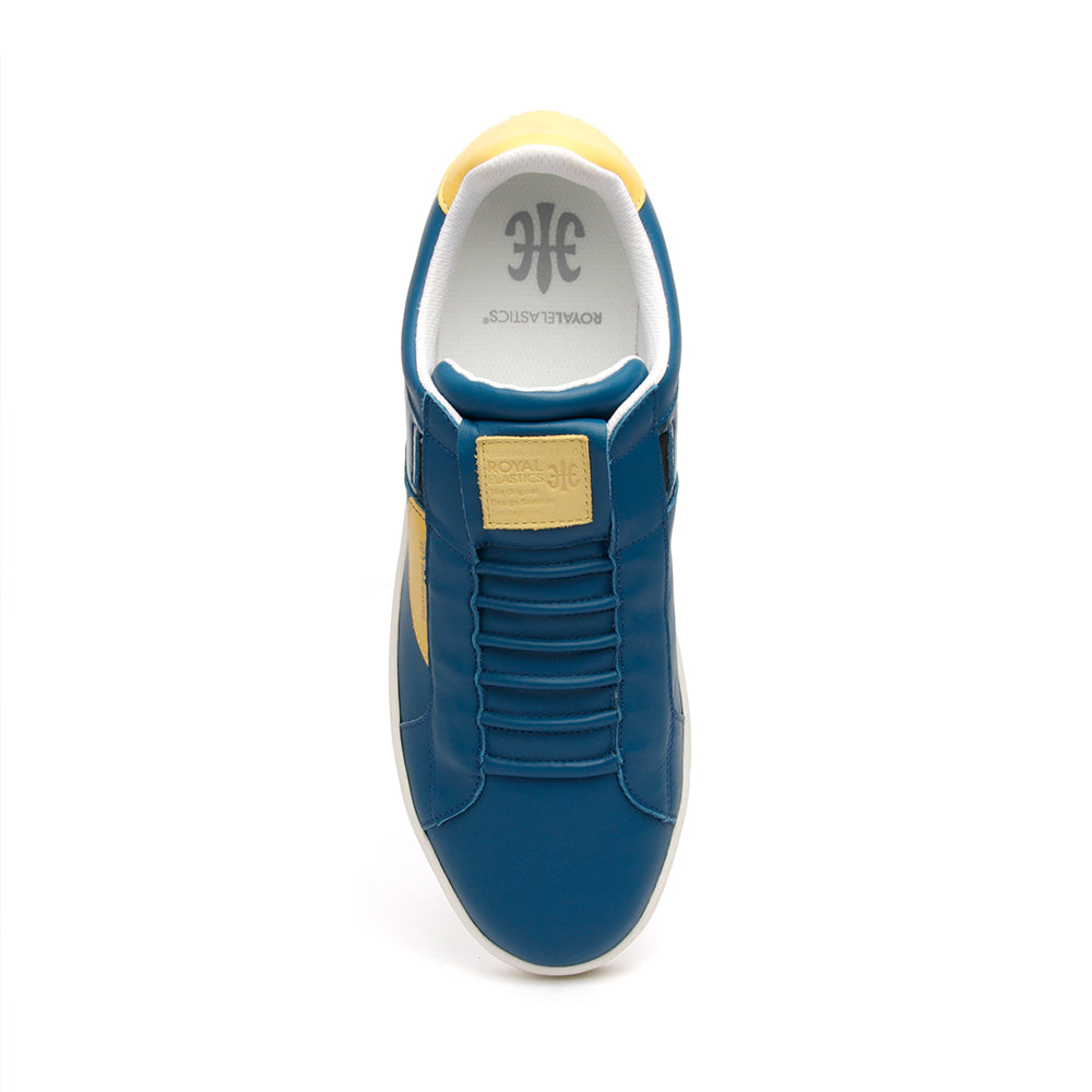 Men's Icon Dots Blue Yellow Leather Sneakers 02984-553 - ROYAL ELASTICS