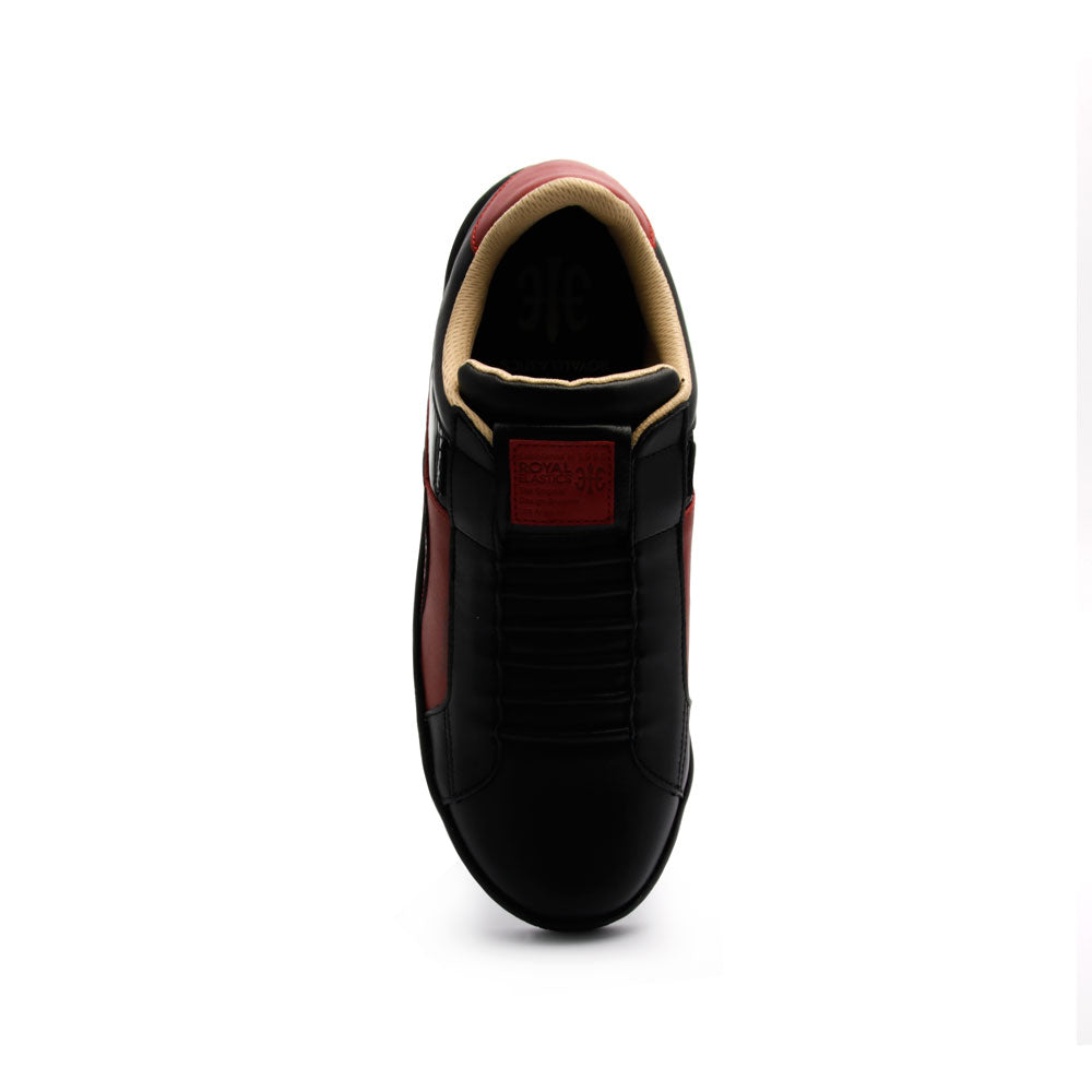 Men's Icon Dots Black Red Leather Sneakers 02984-991 - ROYAL ELASTICS