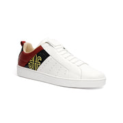 Men's Icon Manhood White Black Maroon Leather Sneakers 02992-091 - ROYAL ELASTICS