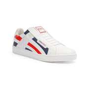 Women's Icon Cross White Blue Red Leather Sneakers 92993-150 - ROYAL ELASTICS