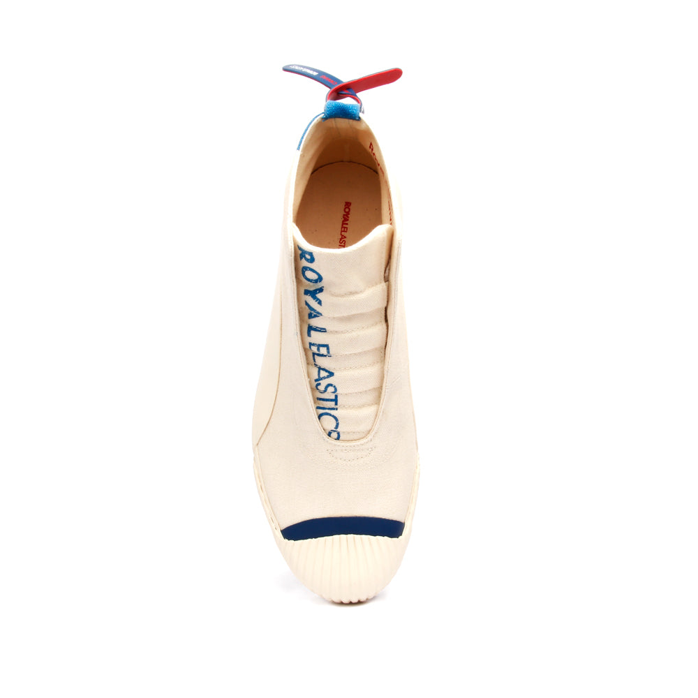 Men's London Hi Beige Blue Canvas High Tops 03482-005 - ROYAL ELASTICS