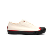 Men's London Beige Black Red Canvas Low Tops 03582-009 - ROYAL ELASTICS