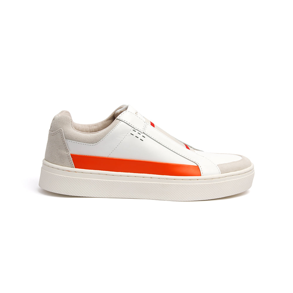 Women's Queen White Orange Leather Sneakers 94291-020 - ROYAL ELASTICS