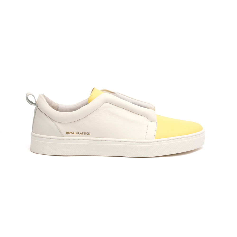 Women's Meister Yellow Leather Low Tops 94383-003 - ROYAL ELASTICS