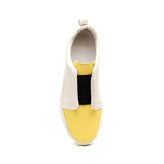 Women's Meister Yellow Leather Low Tops 94383-003 - ROYAL ELASTICS
