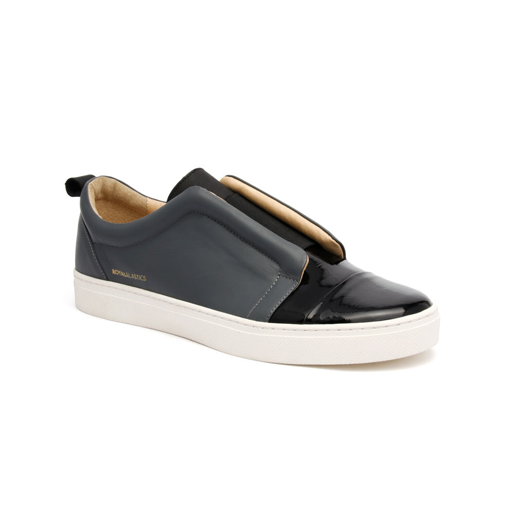 Men's Meister Black Castlerock Leather Low Tops 04384-889 - ROYAL ELASTICS