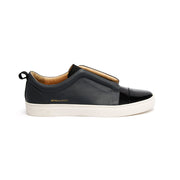 Men's Meister Black Castlerock Leather Low Tops 04384-889 - ROYAL ELASTICS