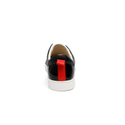 Men's Meister Black White Red Leather Low Tops 04384-990 - ROYAL ELASTICS