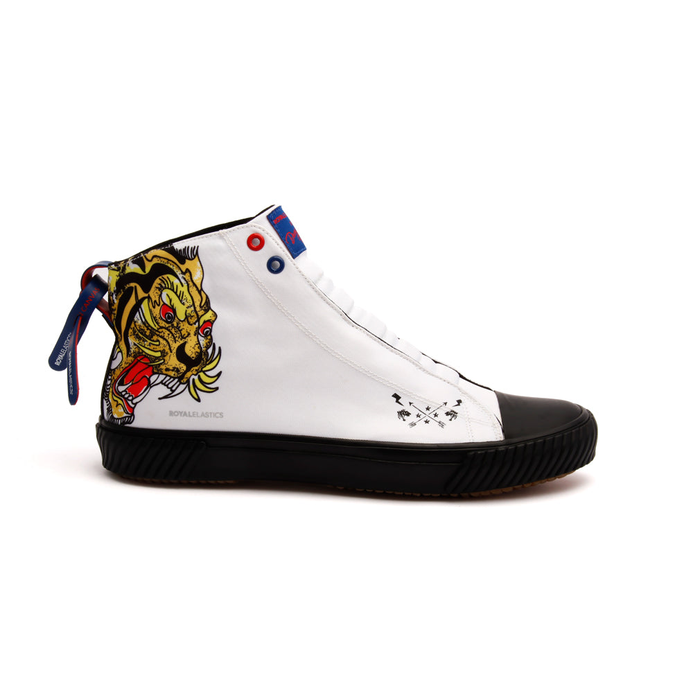 Men's Harajuku Ukiyo-E Tiger Canvas High Tops 04783-309 - ROYAL ELASTICS