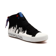 Men's Harajuku Metropolitan Black White Canvas High Tops 04783-990 - ROYAL ELASTICS