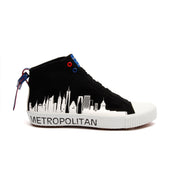 Men's Harajuku Metropolitan Black White Canvas High Tops 04783-990 - ROYAL ELASTICS