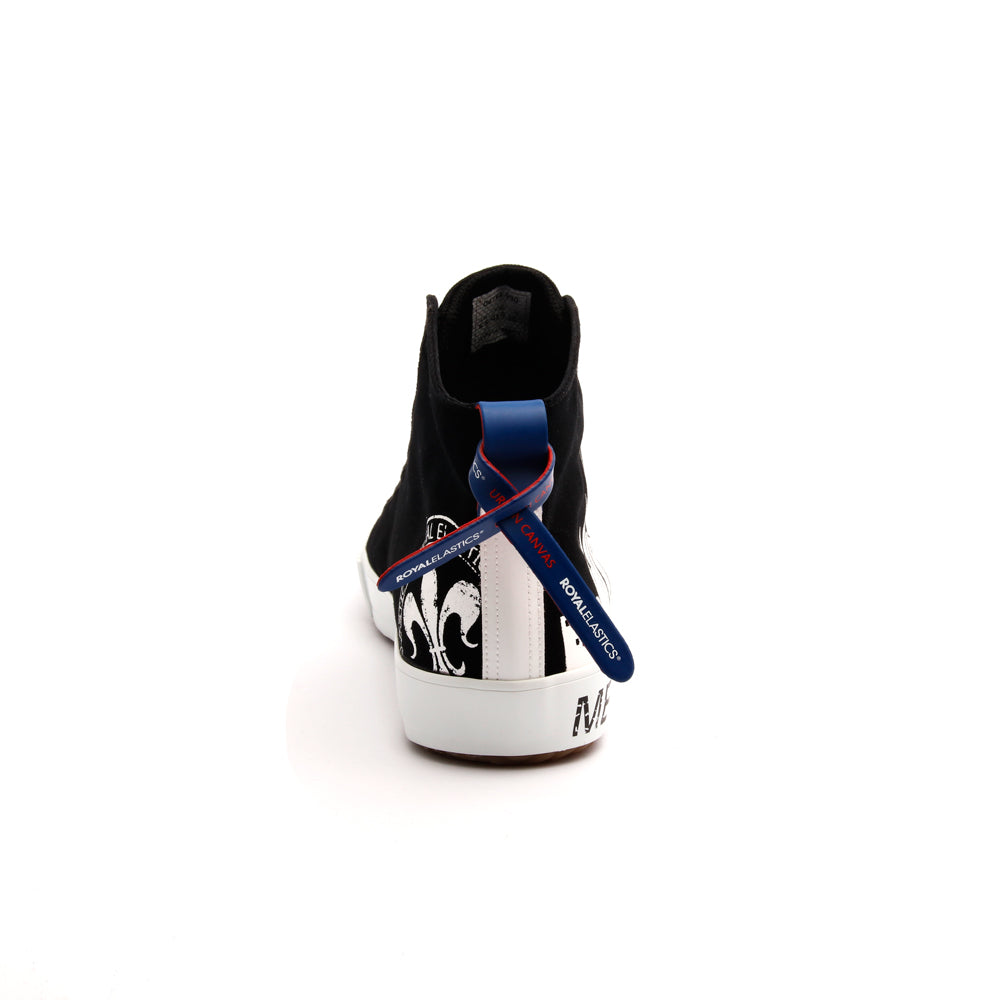 Men's Harajuku Metropolitan Black White Canvas High Tops 04783-990 - ROYAL ELASTICS