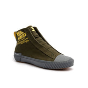 Men's Harajuku Olive Green Yellow Canvas High Tops 04784-443 - ROYAL ELASTICS