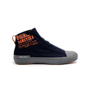 Women's Harajuku Navy Orange Canvas High Tops 94784-551 - ROYAL ELASTICS