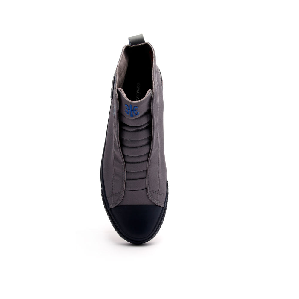 Men's Harajuku Gray Blue Canvas High Tops 04784-855 - ROYAL ELASTICS