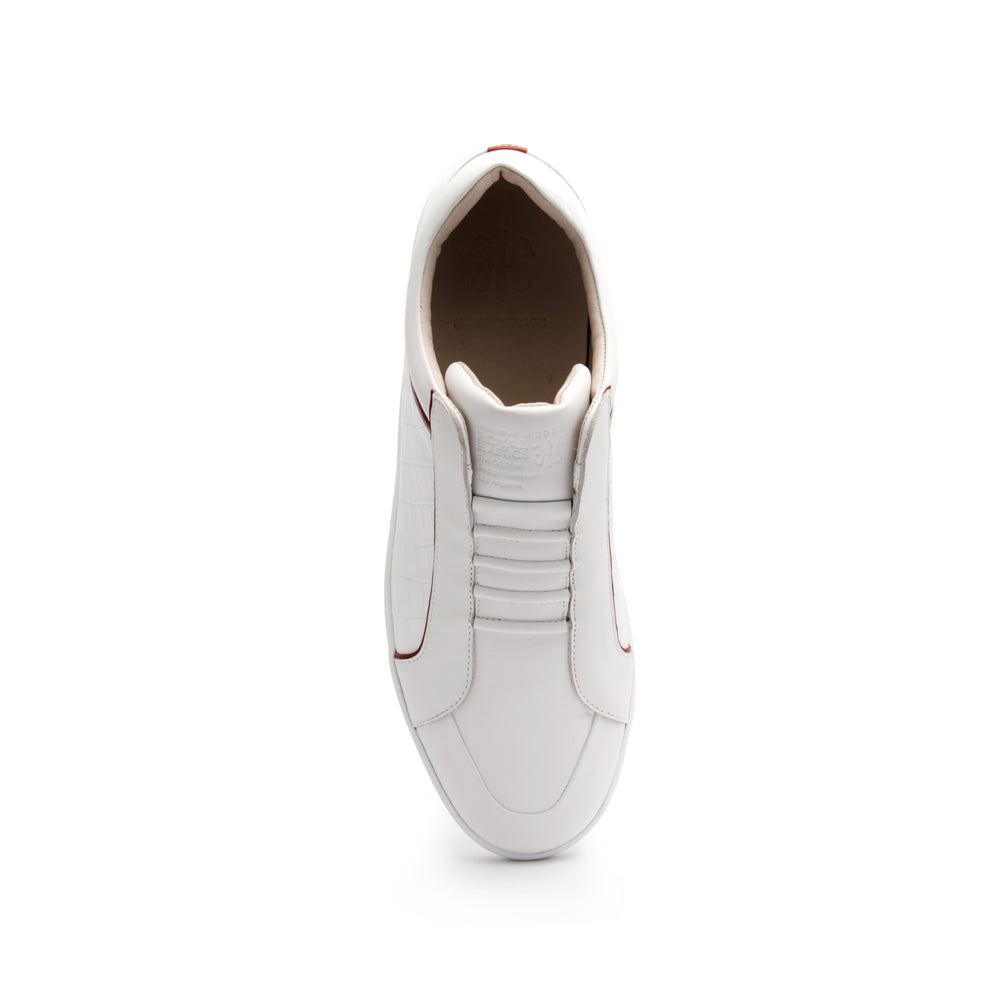 Men's Duke White Red Leather Sneakers 05291-002 - ROYAL ELASTICS