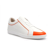 Men's Duke White Orange Leather Sneakers 05291-100 - ROYAL ELASTICS