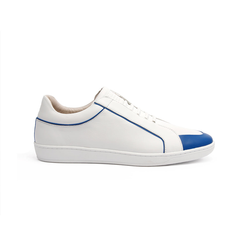 Men's Duke White Blue Leather Sneakers 05291-500 - ROYAL ELASTICS