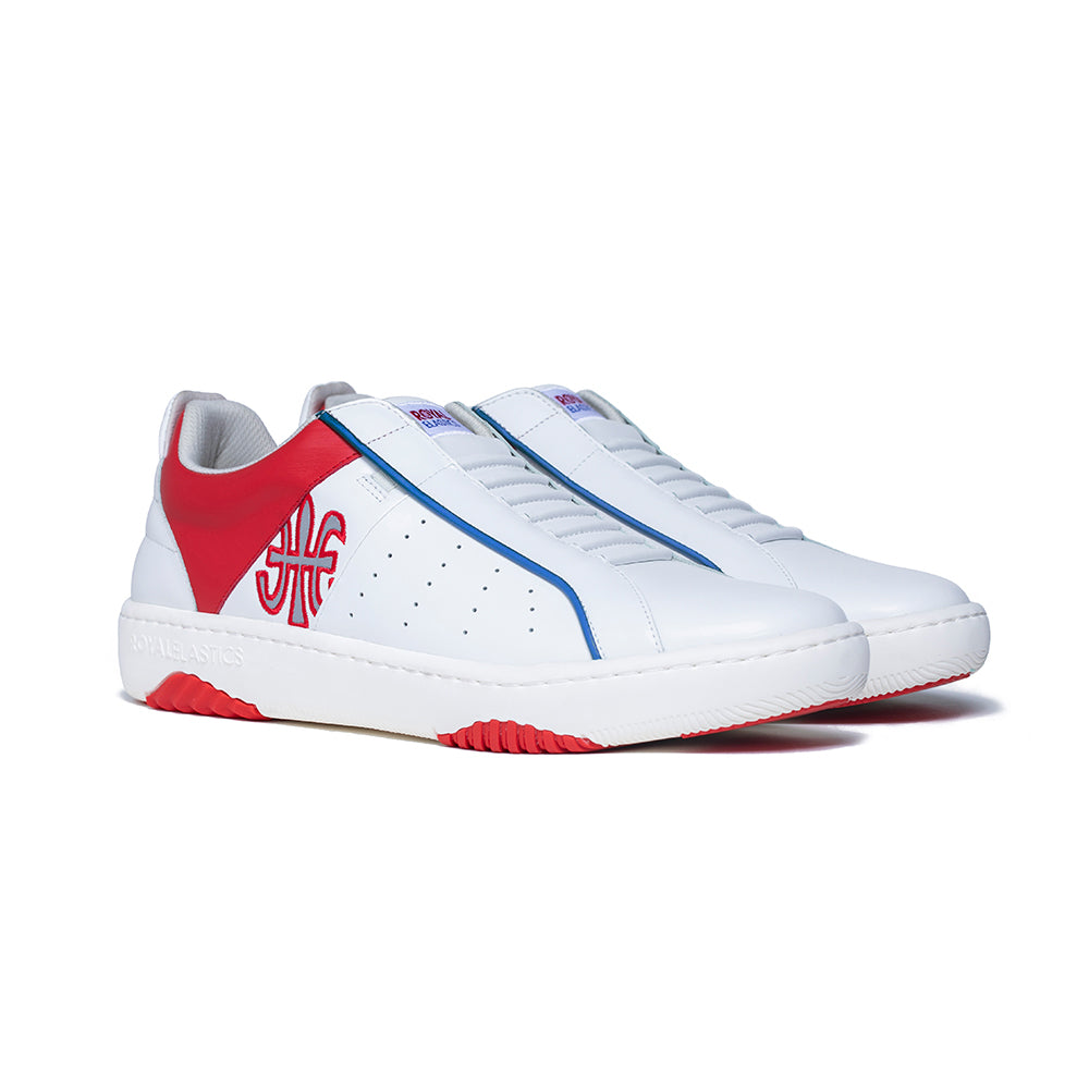 Men's Icon Archer Red White Leather Sneakers 06301-001