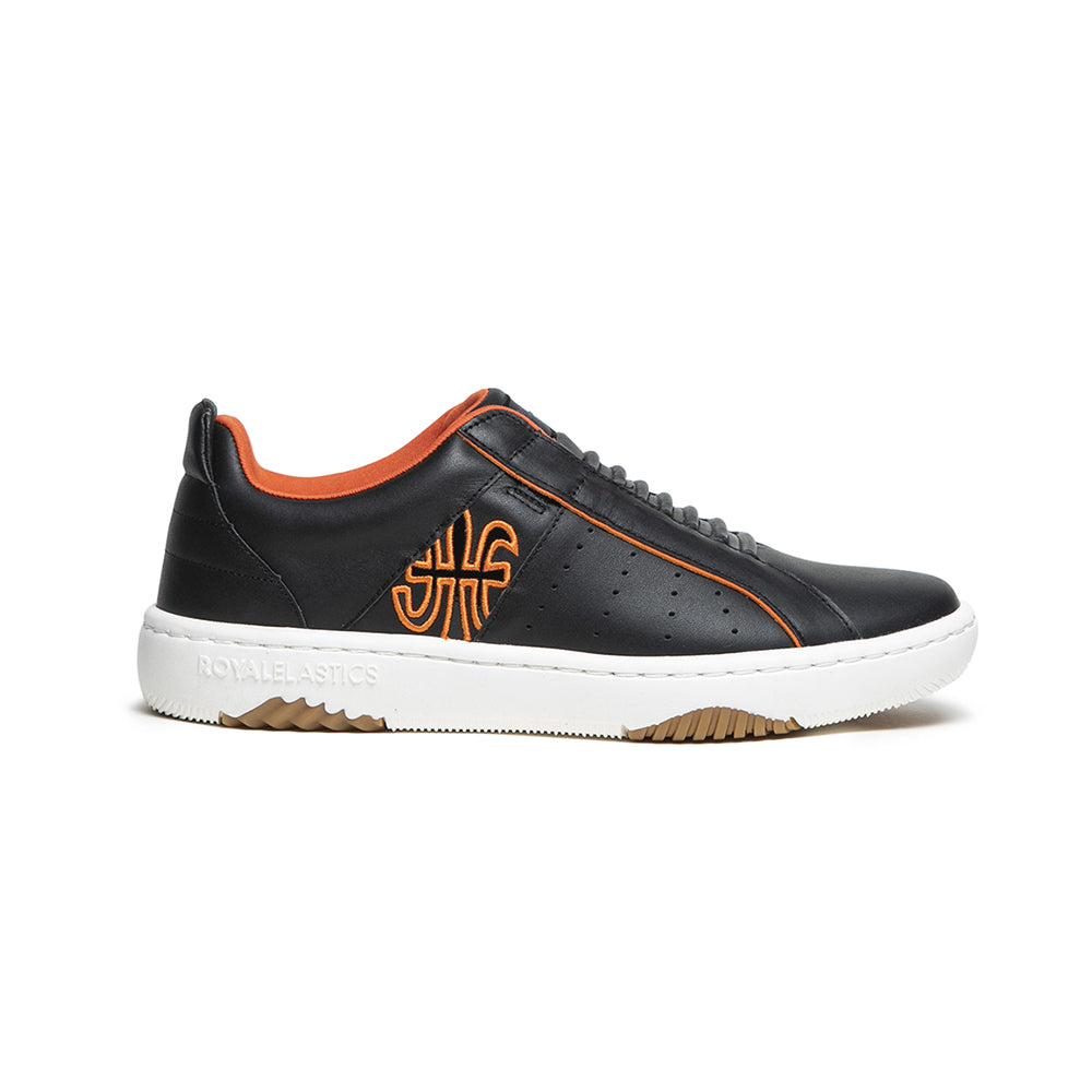 Men's Icon 2.0X  Black Orange Leather Sneakers 06303-992