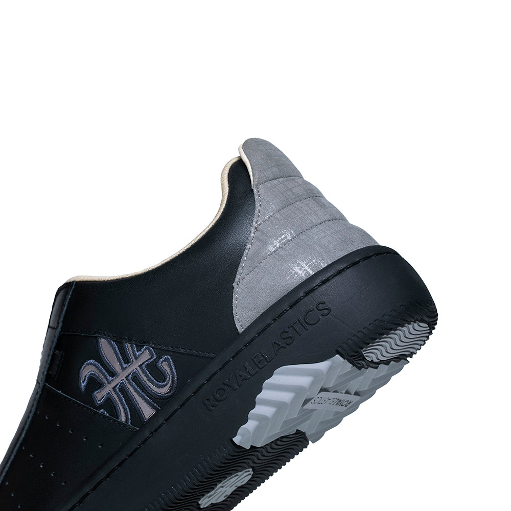 Men's Icon Archer Black Gray Leather Sneakers 06394-998 - ROYAL ELASTICS