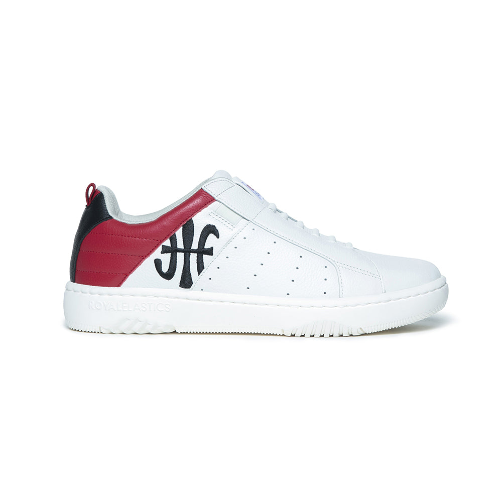 Men's Icon 2.0 White Red Leather Sneakers 06502-019