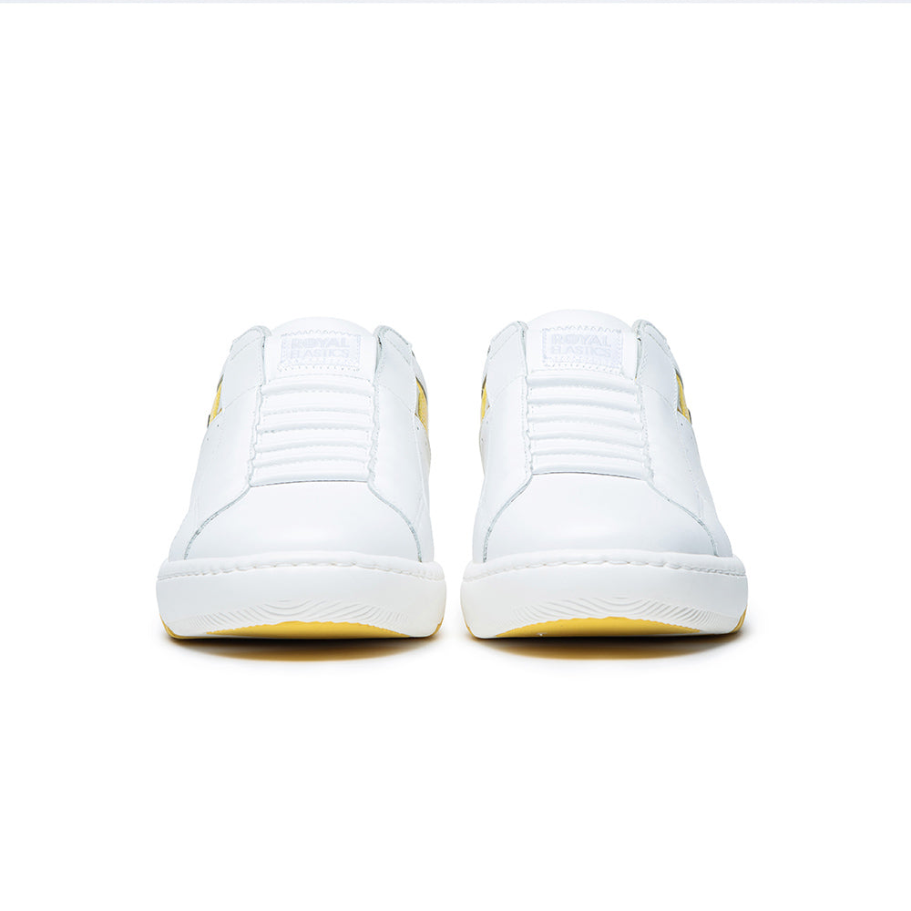 Men's Icon 2.0 White Yellow Leather Sneakers 06512-038