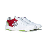 Men's DUCA White Red Green Leather Sneakers 06894-001 - ROYAL ELASTICS