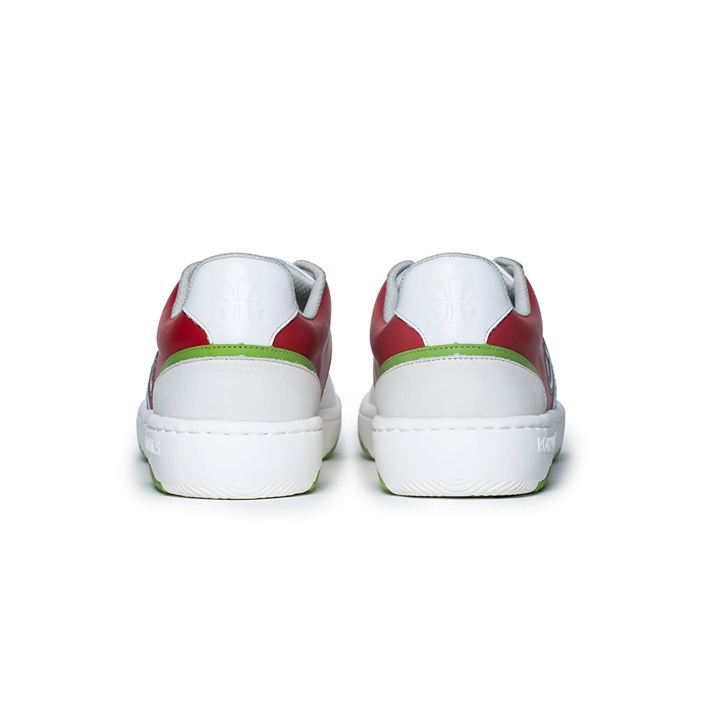 Men's DUCA White Red Green Leather Sneakers 06894-001 - ROYAL ELASTICS