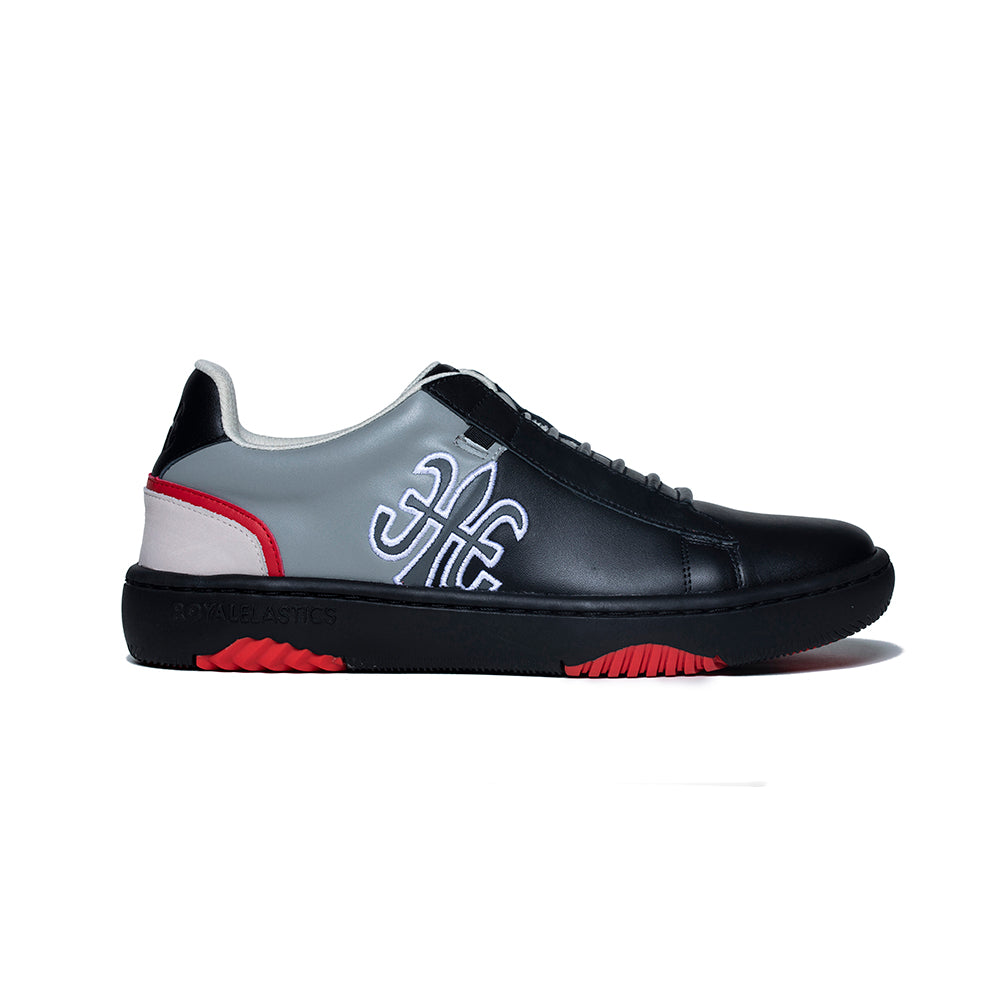 Men's DUCA Black Gray Leather Sneakers 06894-998 - ROYAL ELASTICS