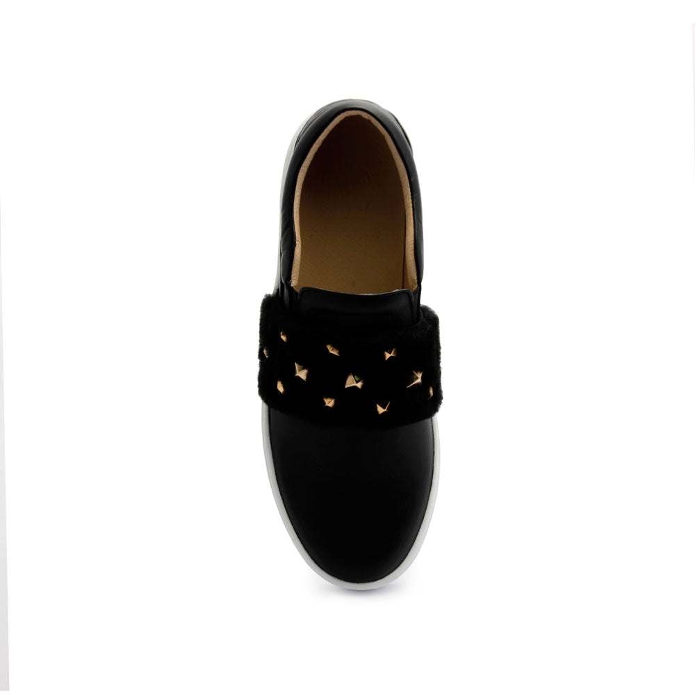 Women's Ketella Black Wool Leather Loafers 90384-099 - ROYAL ELASTICS