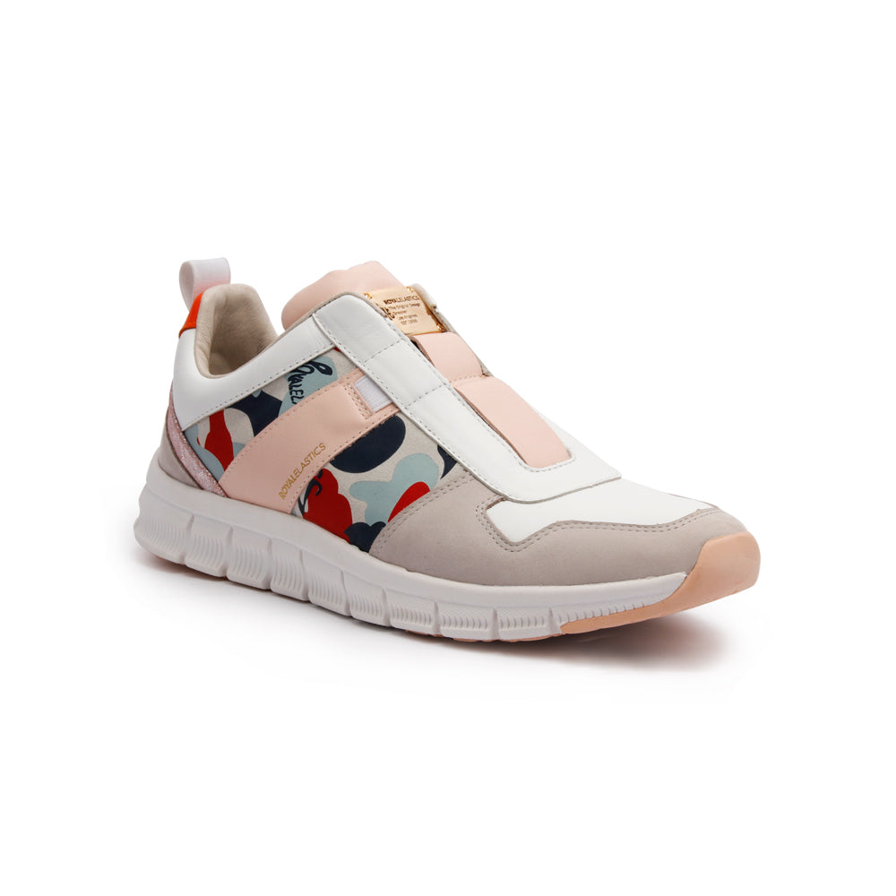 Women's Rider Pink Camouflage Leather Sneakers 91191-018 - ROYAL ELASTICS