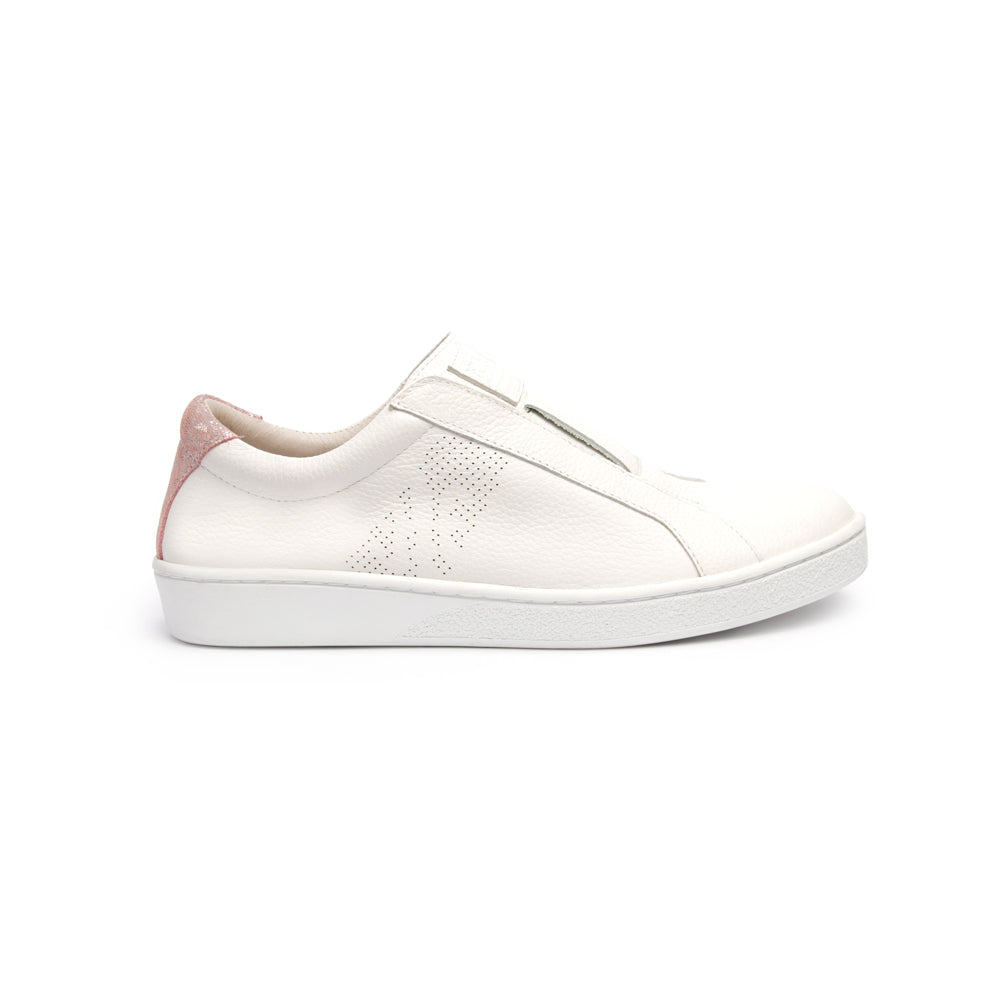 Women's Bishop Classic White Pink Leather Sneakers 91791-001 - ROYAL ELASTICS